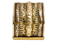 Brass Antique Rare Design Openable Kada Braceleted Bangle