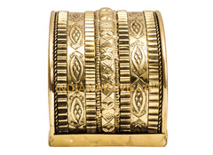 Brass Antique Rare Design Openable Kada Braceleted Bangle