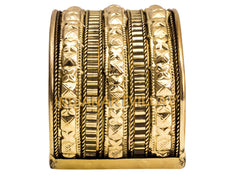 Brass Antique Rare Design Openable Kada Braceleted Bangle