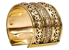 Brass Antique Rare Design Openable Kada Braceleted Bangle