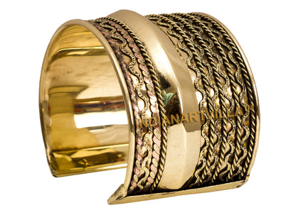 Brass Antique Rare Design Openable Kada Braceleted Bangle