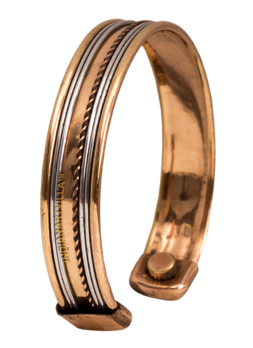 Copper Antique Rare Design Openable Designer Bracelet with Magnet