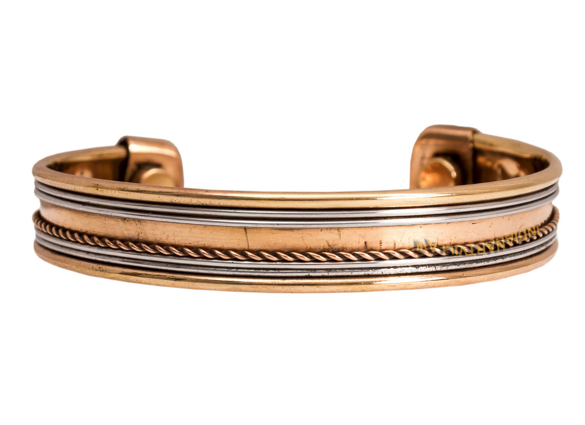 Copper Antique Rare Design Openable Designer Bracelet with Magnet