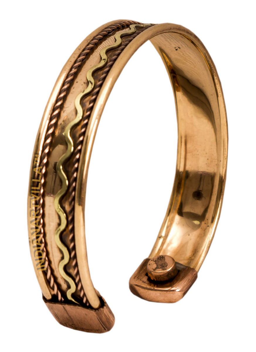 Copper Antique Rare Design Openable Designer Bracelet with Magnet