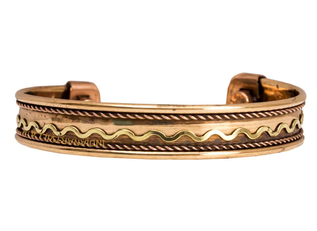 Copper Antique Rare Design Openable Designer Bracelet with Magnet
