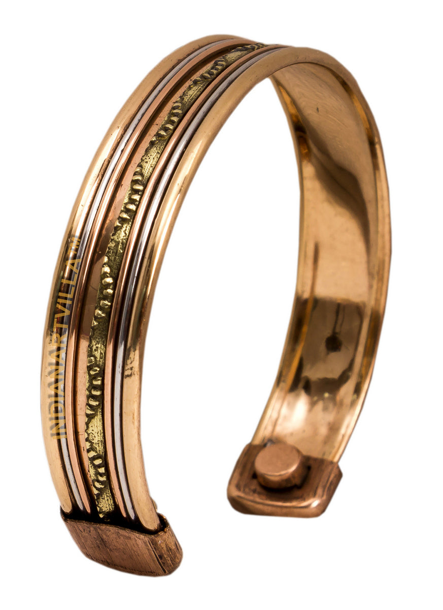 Copper Antique Rare Design Openable Designer Bracelet with Magnet