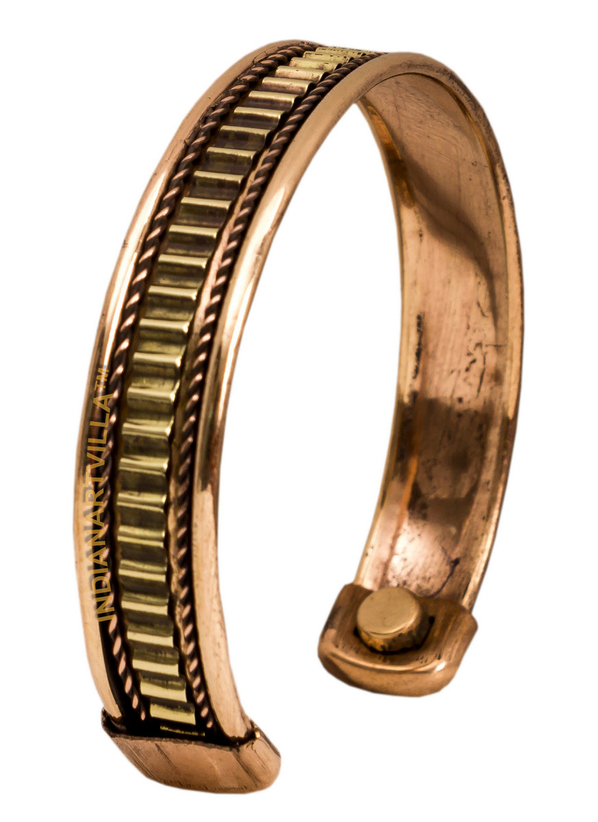 Copper Antique Rare Design Openable Designer Bracelet with Magnet
