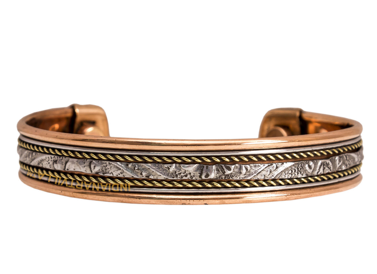 Copper Antique Rare Design Openable Designer Bracelet with Magnet