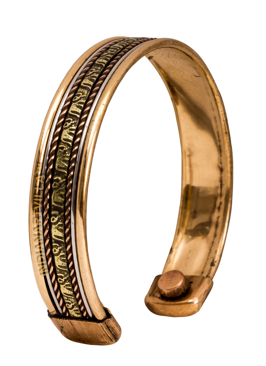 Copper Antique Rare Design Openable Designer Bracelet with Magnet