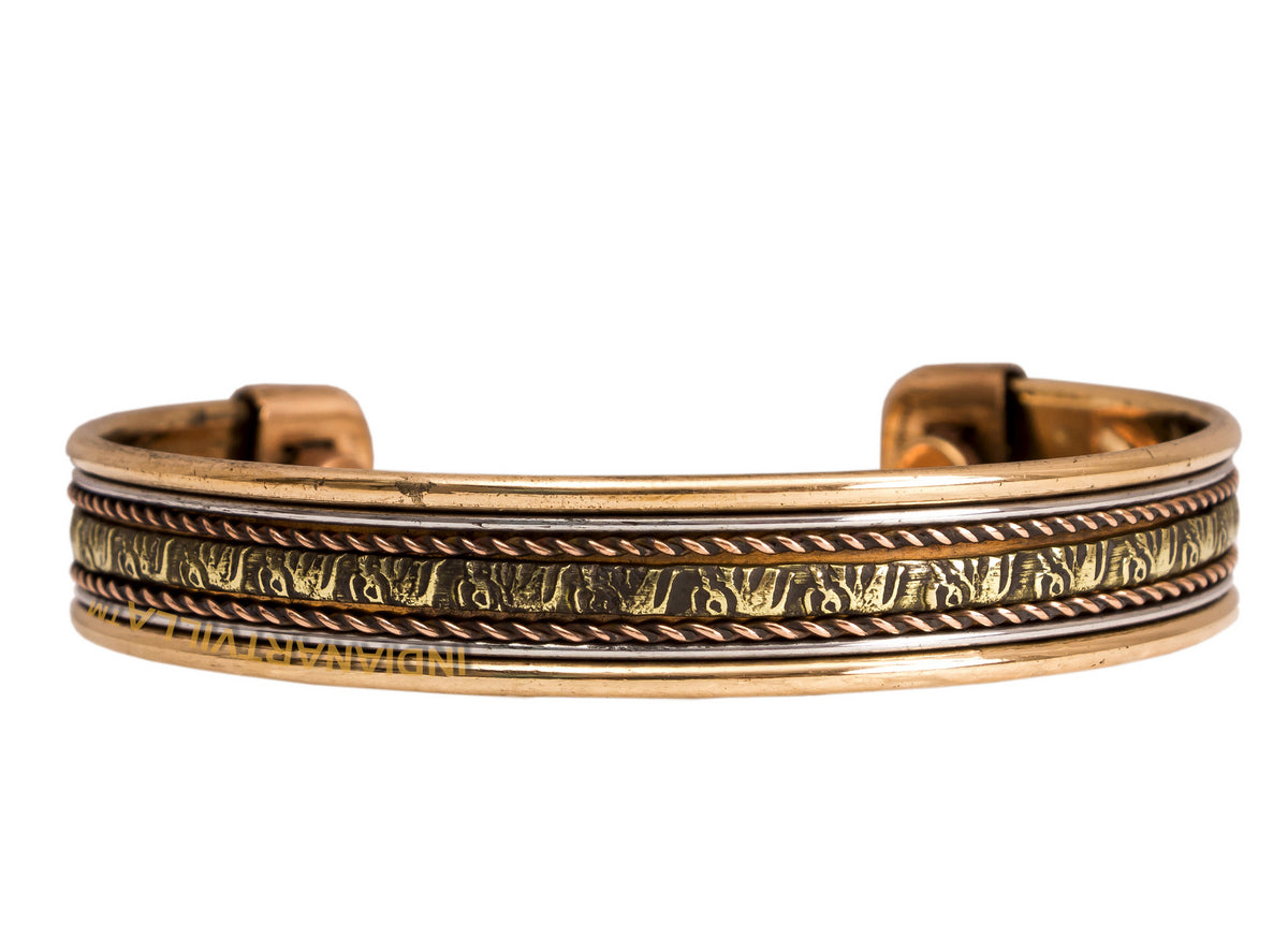 Copper Antique Rare Design Openable Designer Bracelet with Magnet