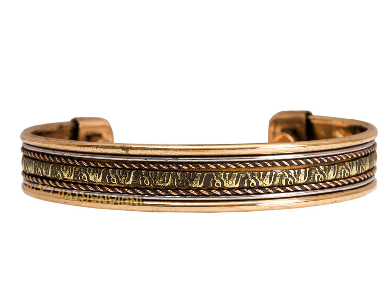 Copper Antique Rare Design Openable Designer Bracelet with Magnet