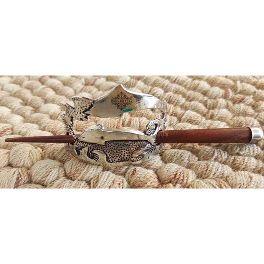 Pure Steel Designer Wooden Hair Clip
