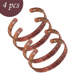 Pure Copper Kada With Hammered Dark Tone Design