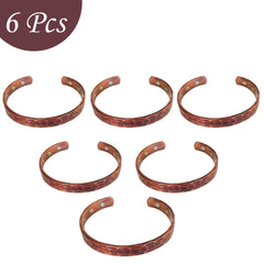 Pure Copper Kada With Hammered Dark Tone Design