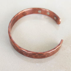 Pure Copper Kada With Hammered Dark Tone Design
