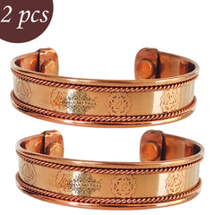 Pure Copper Kada With Thread On Edge Design