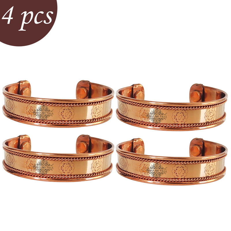 Pure Copper Kada With Thread On Edge Design