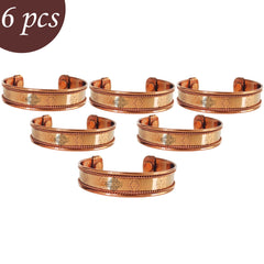 Pure Copper Kada With Thread On Edge Design