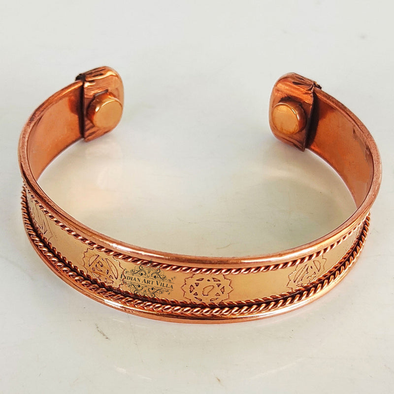 Pure Copper Kada With Thread On Edge Design