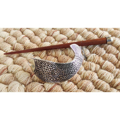 2 Pcs. Steel Hair Clip Set of 1 Fish & 1 Silver Arch Design