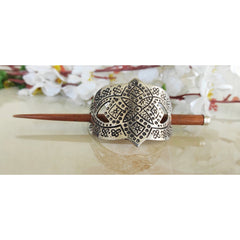 3 Pcs. Steel Hair Clip Set of 1 Abstract, 1 Silver Arch & 1 Gold Arch Design
