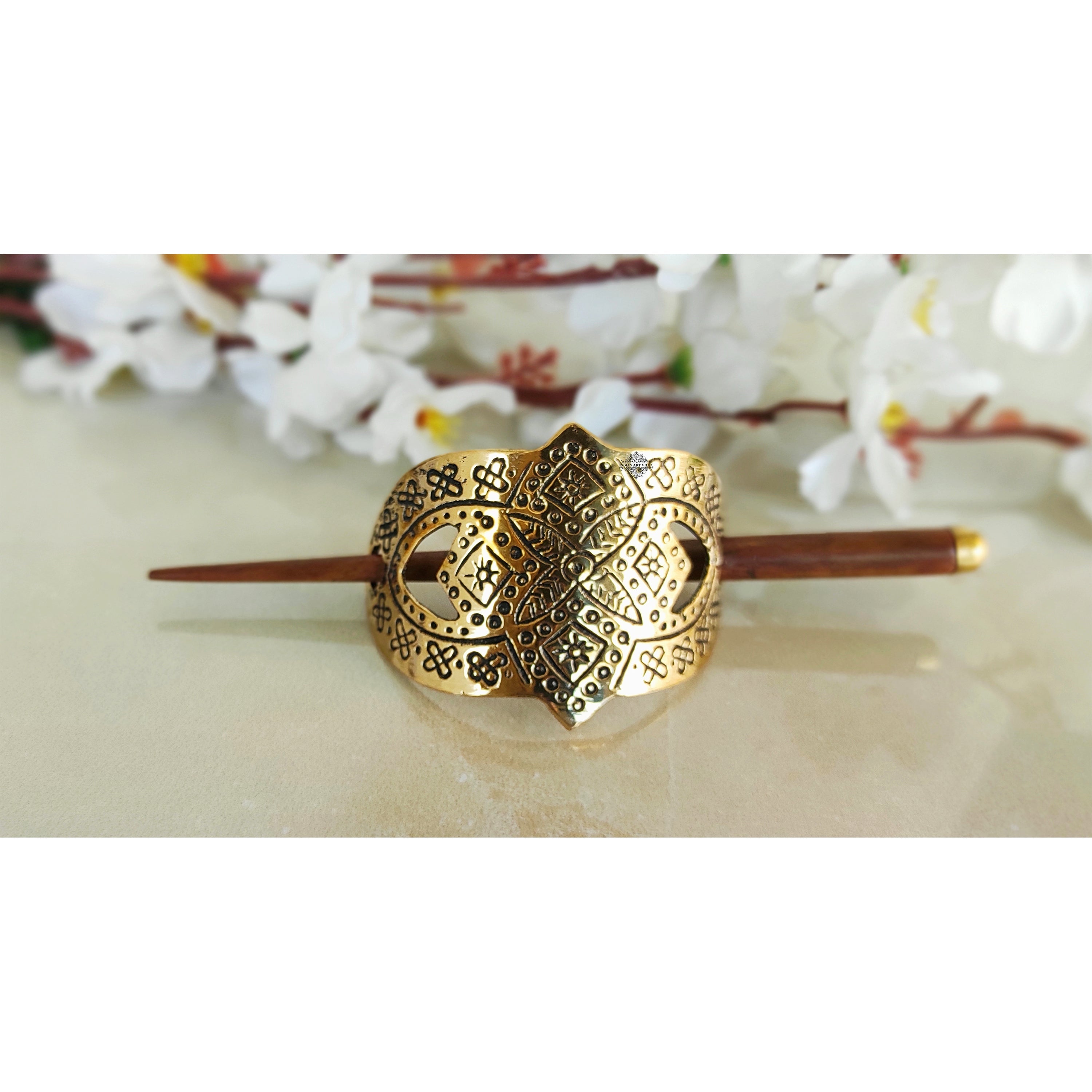 3 Pcs. Steel Hair Clip Set of 1 Abstract, 1 Silver Arch & 1 Gold Arch Design