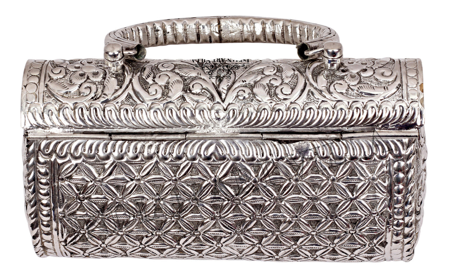 Designer Silver Plated Handbag Purse, Women Wedding Clutches, Gift Item