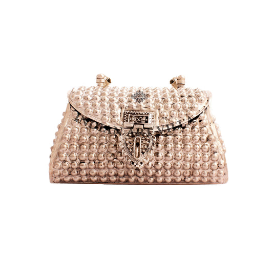 Clutch Design Silver Plated Sling Purse, Wedding Party, Side Bag Gift for Women