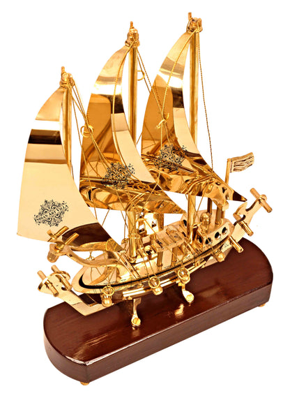 Brass Handmade Designer Ship, Yacht Showpiece, Miniature, Home Decor