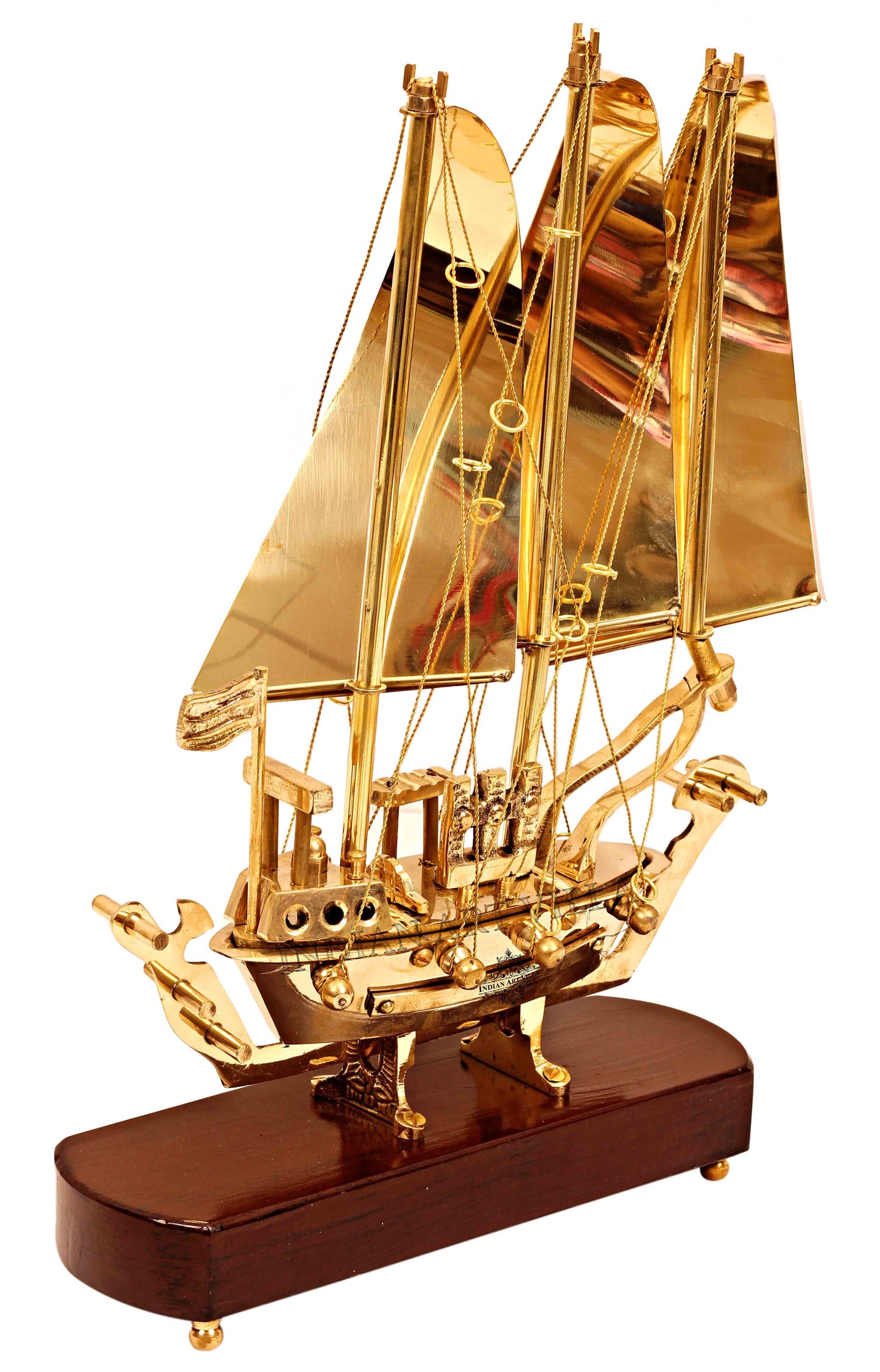 Brass Handmade Designer Ship, Yacht Showpiece, Miniature, Home Decor