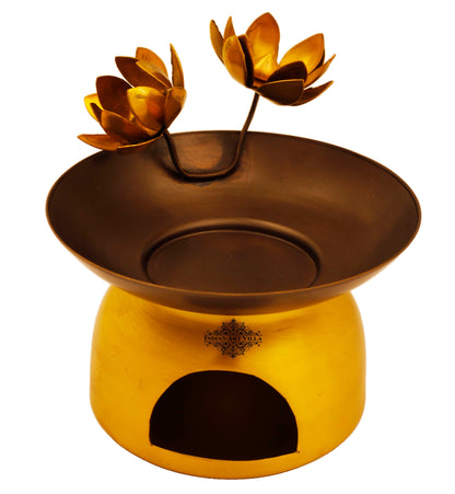 Brass Flower Design Diffuser Burner