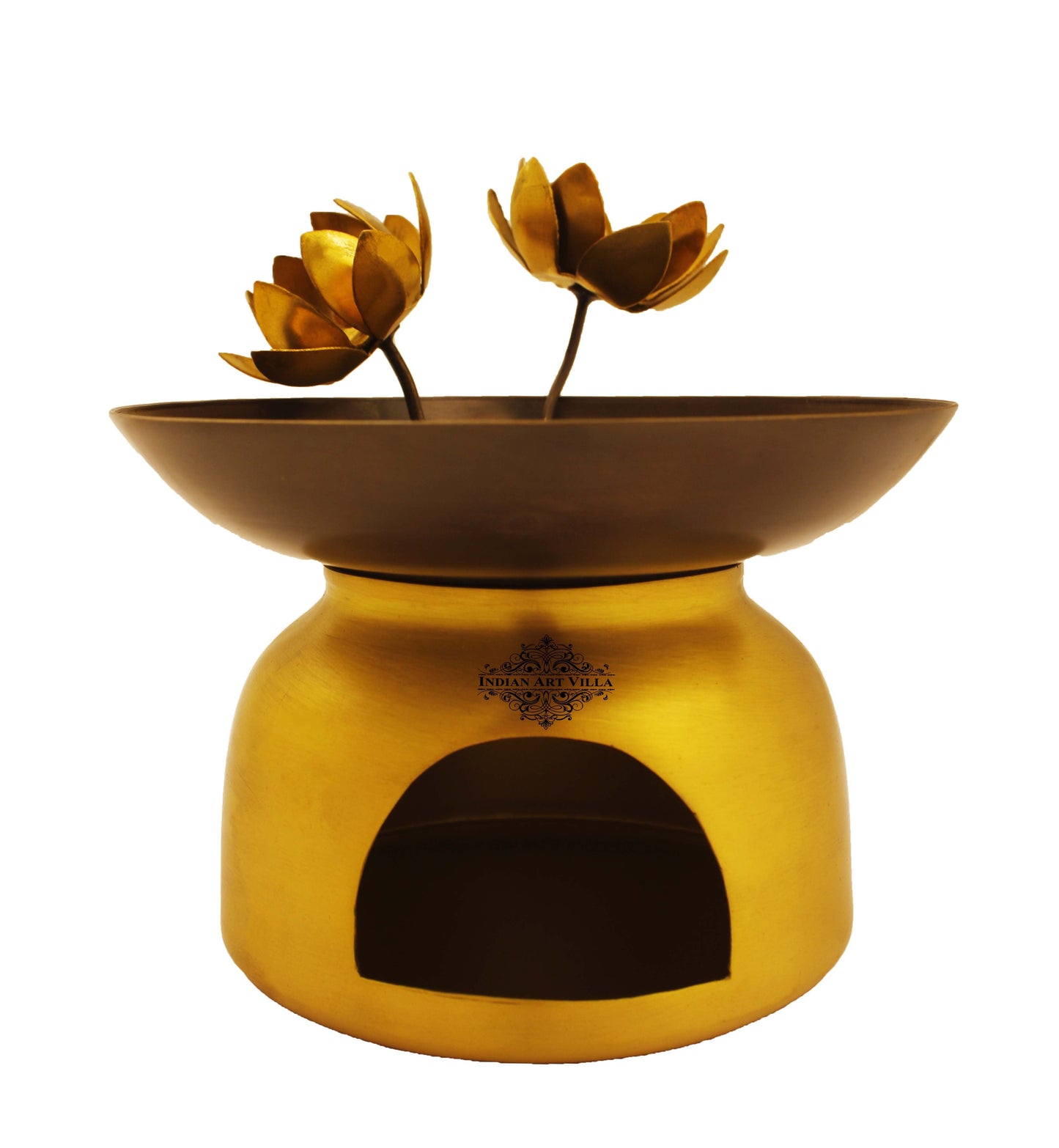 Brass Flower Design Diffuser Burner