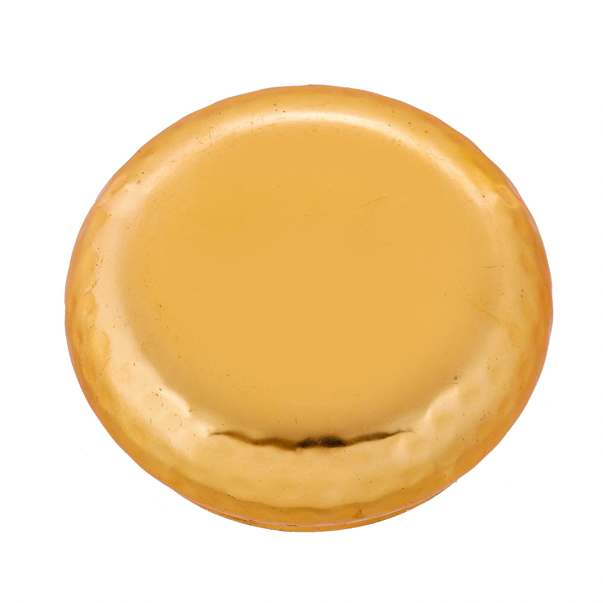 Handmade Dry Fruit Gift Box Chocolate Box For Diwali Marriage Gift Multipurpose Uses Gold Hammered Design Diameter 9.91 cm