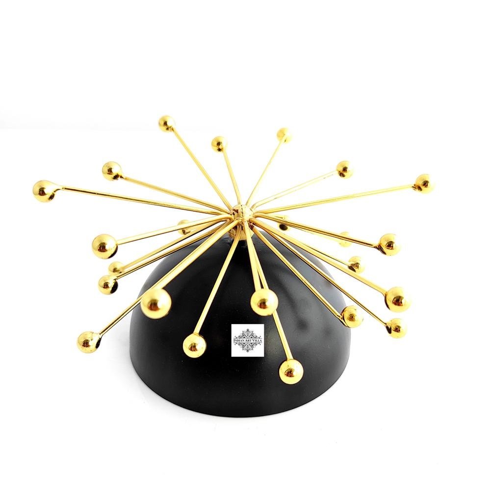 Fancy Dry Fruit Bowl with Brass Stand, Width- 18.41 cm