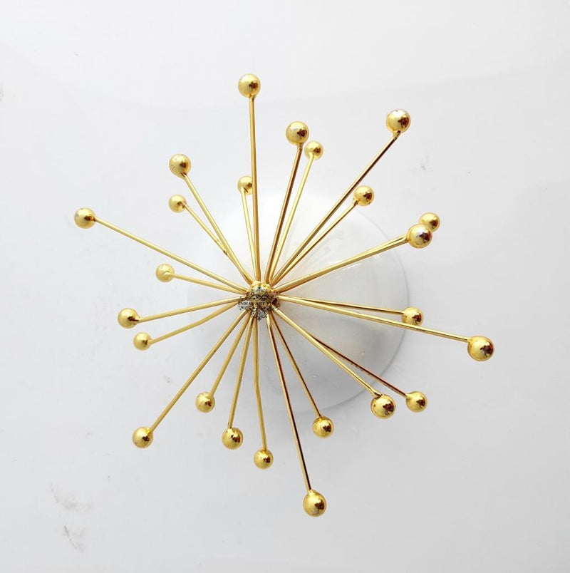 Fancy Dry Fruit Bowl with Brass Stand, Width- 18.41 cm