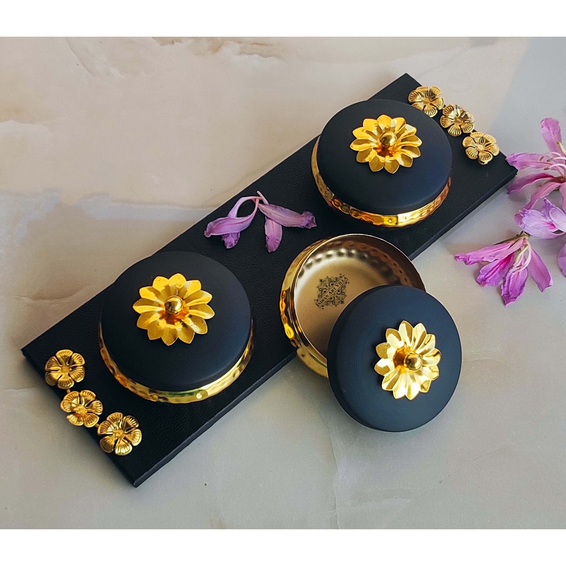 Handmade Set of Dry Fruit Gift Box & Designer Tray With Handle ,Chocolate Box For Diwali, Marriage Gift & Multipurpose Uses