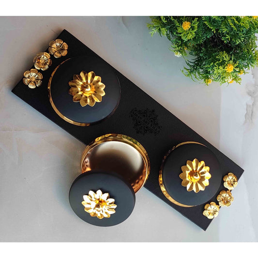 Handmade Set of Dry Fruit Gift Box & Designer Tray With Handle ,Chocolate Box For Diwali, Marriage Gift & Multipurpose Uses