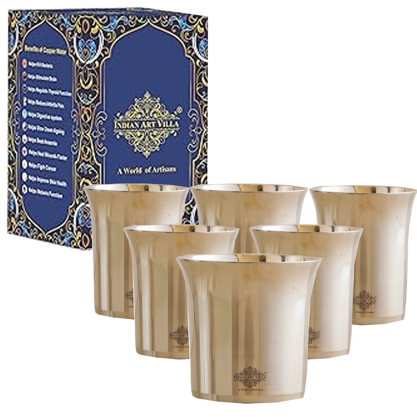 Pure Bronze Plain Design Glass Tumbler 250 ML