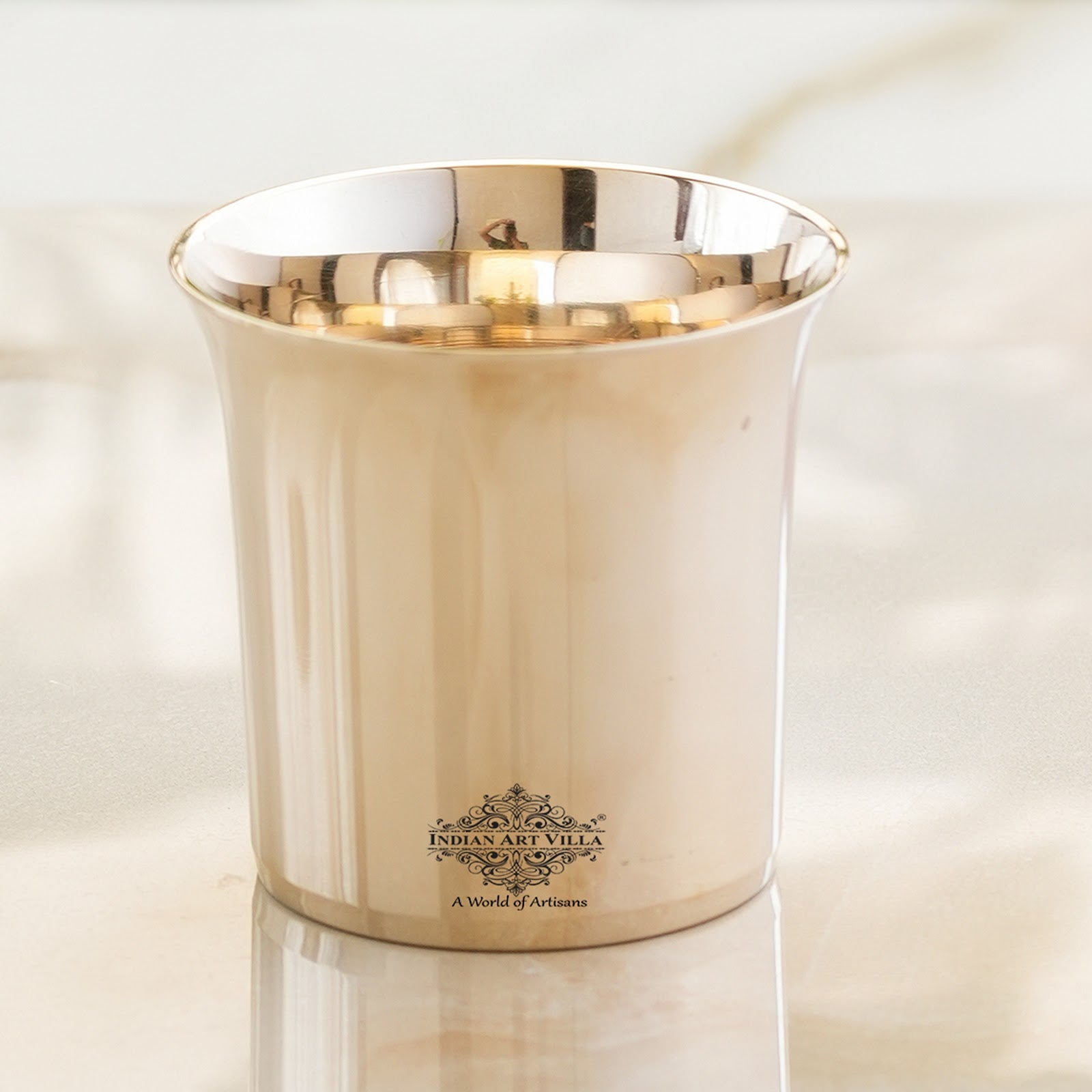 Pure Bronze Plain Design Glass Tumbler 250 ML