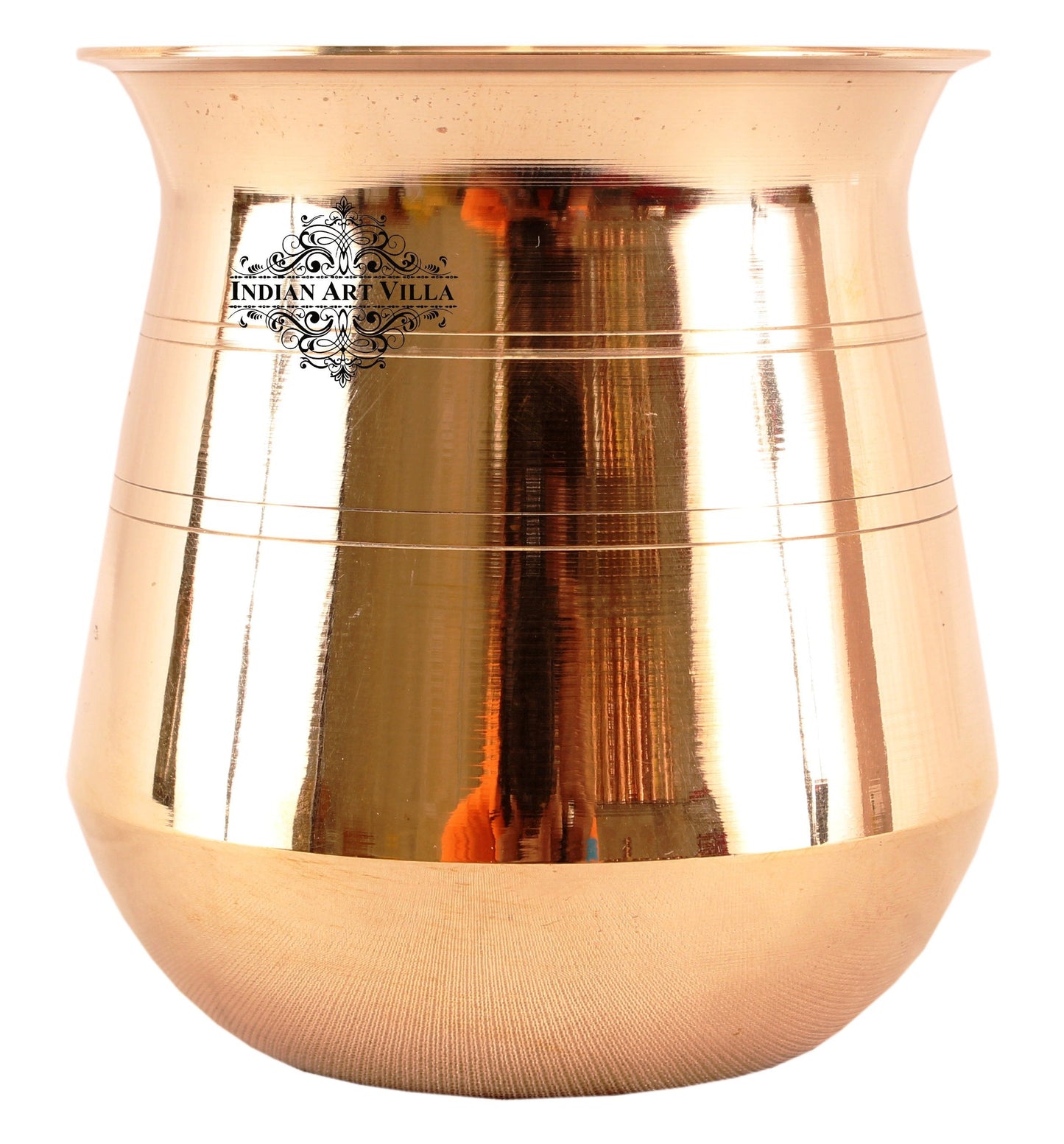 Bronze Kansa Lota Kalash Container, Temple, Poojan Purpose, Gold