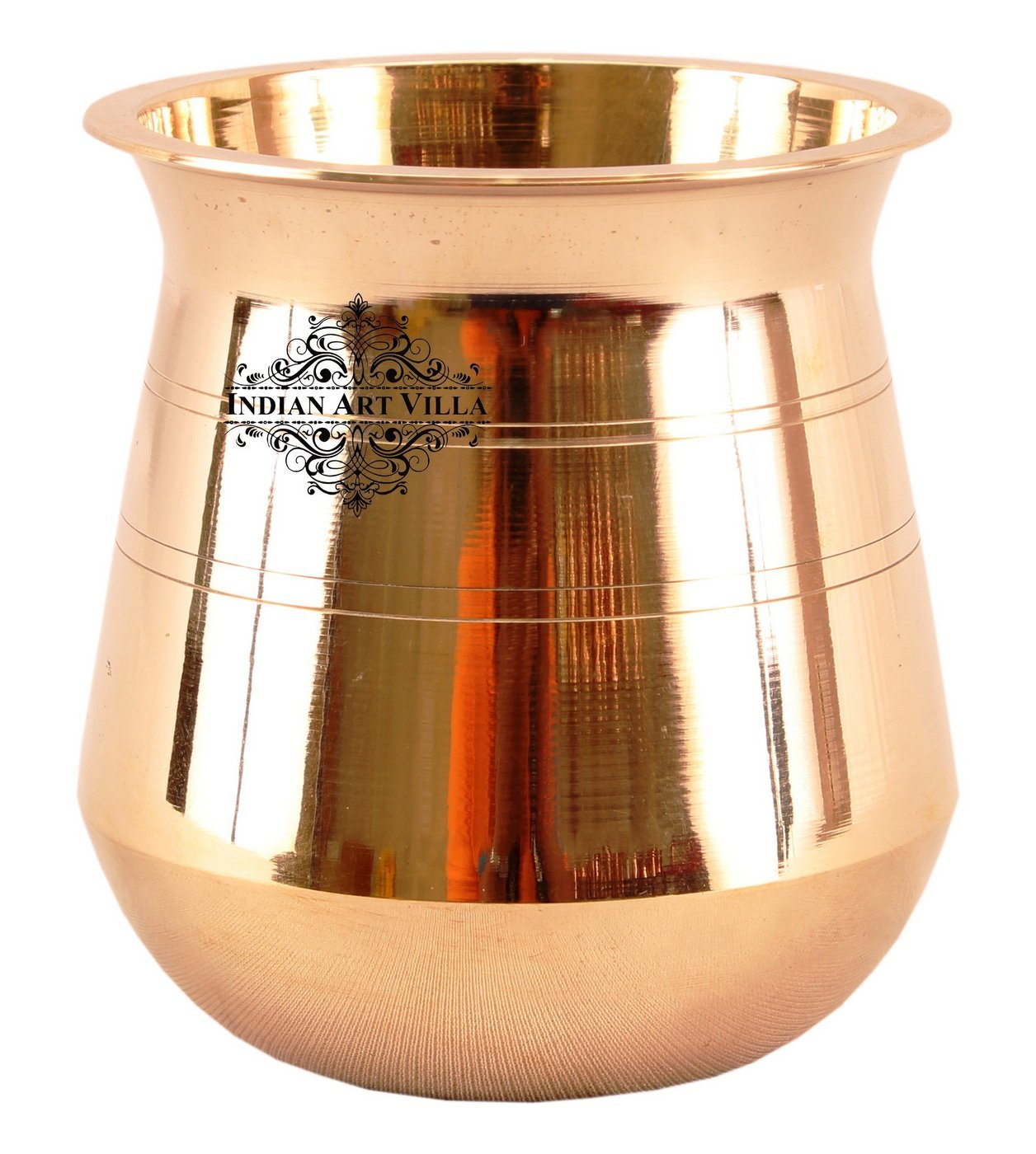 Bronze Kansa Lota Kalash Container, Temple, Poojan Purpose, Gold