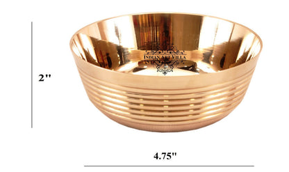 Handcrafted Pure Bronze Bowl with Lining Design Bowl, Tableware, Serveware, Dinnerware, Serveware, 400ml