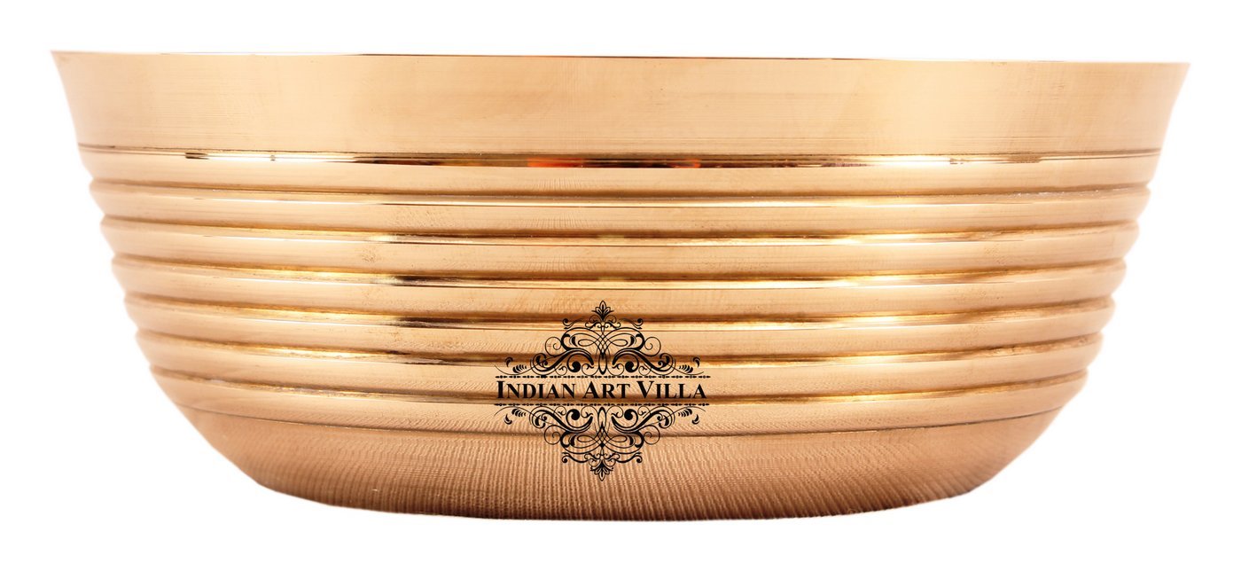 Handcrafted Pure Bronze Bowl with Lining Design Bowl, Tableware, Serveware, Dinnerware, Serveware, 400ml