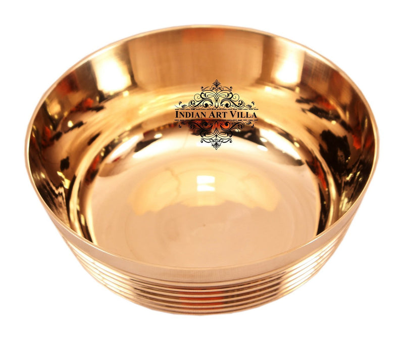 Handcrafted Pure Bronze Bowl with Lining Design Bowl, Tableware, Serveware, Dinnerware, Serveware, 400ml
