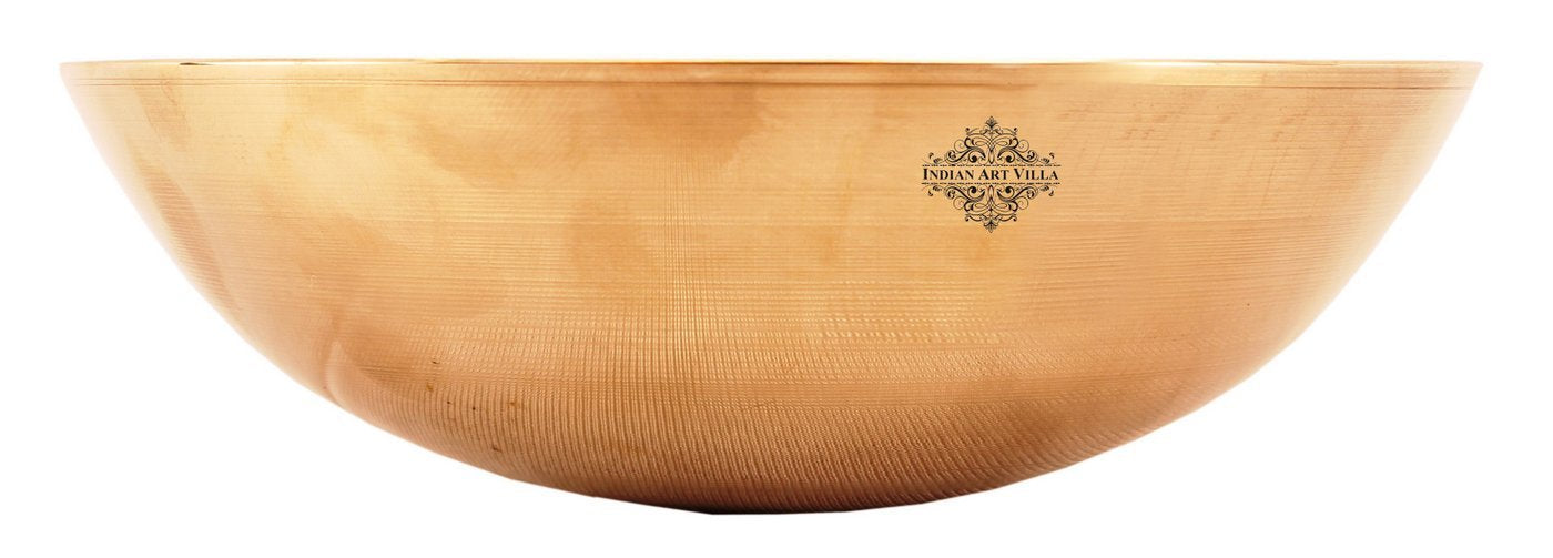 Pure Bronze Handmade Designer Round Shaped Bowl, Tableware, Dinnerware