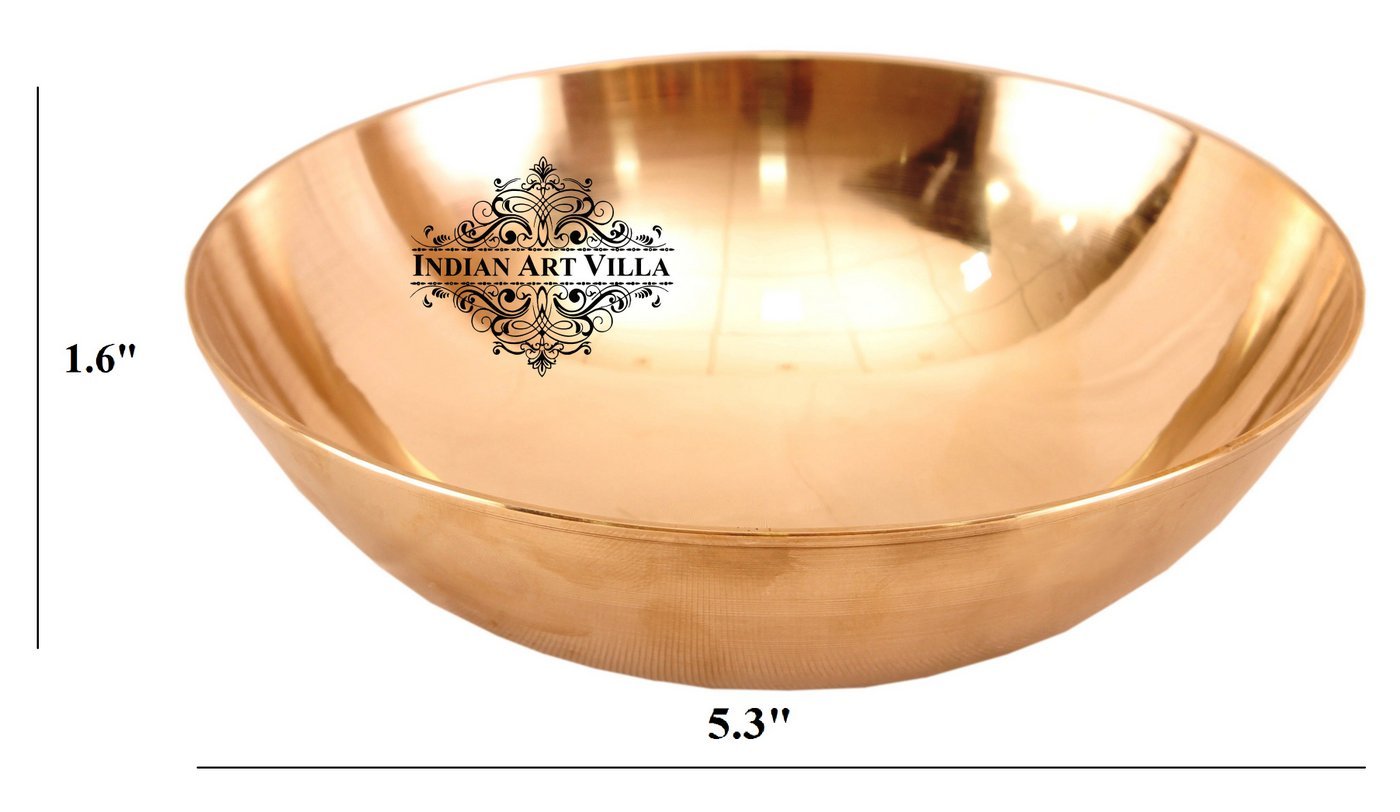 Pure Bronze Handmade Designer Round Shaped Bowl, Tableware, Dinnerware