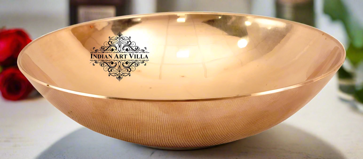Pure Bronze Handmade Designer Round Shaped Bowl, Tableware, Dinnerware