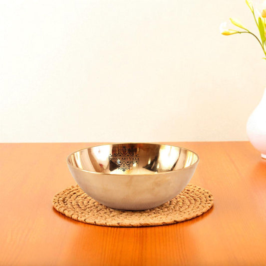 Handmade Pure Bronze Dinner Bowl with Plain Design, Dinnerware, Tableware For Home | Hotel | Restaurant