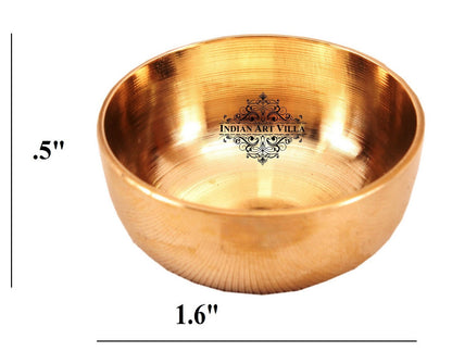 Bronze Bowl Kansa Utnesils, Chandan Bowl Katori, Poojan Temple Home Hotel