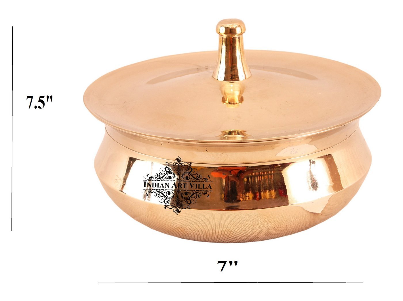Pure Bronze Handmade Casserole With Lid Handcrafted in Matt Finish, Serveware, Tableware